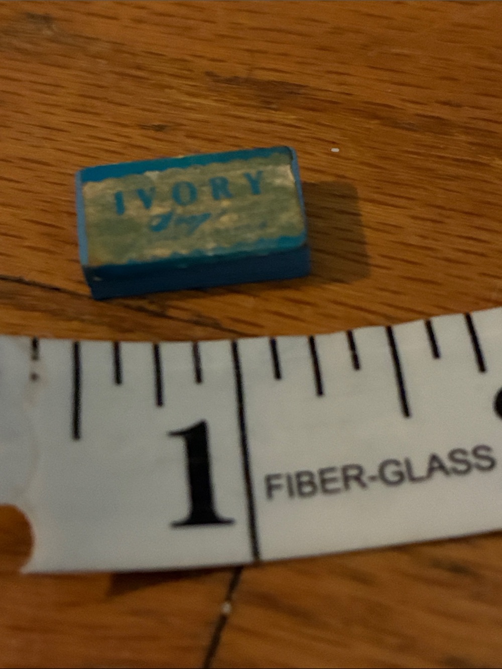 Vintage Ivory Tiny Blue Soap Miniature